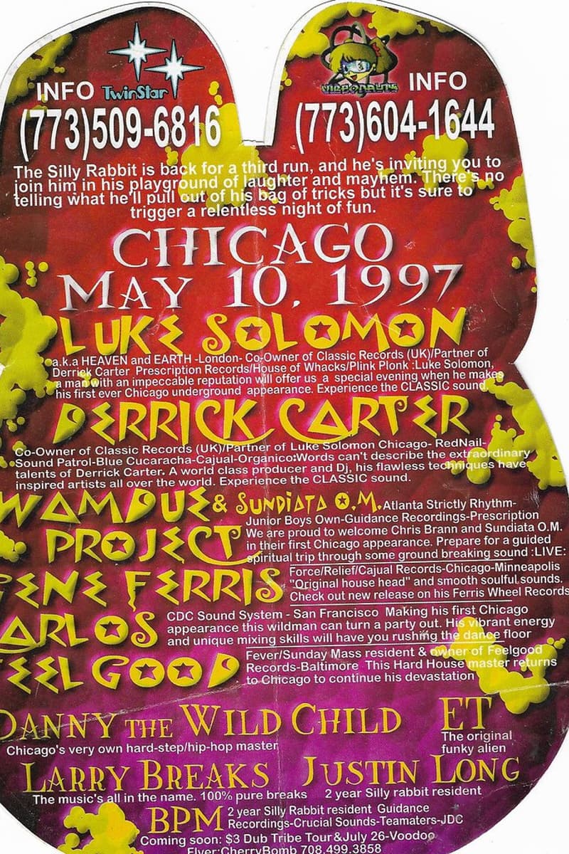 Gene Ferris, Luke Solomon, ET, Larry Breaks, Justin Long - at Silly Rabbit - Chicago, IL - May 10, 1997