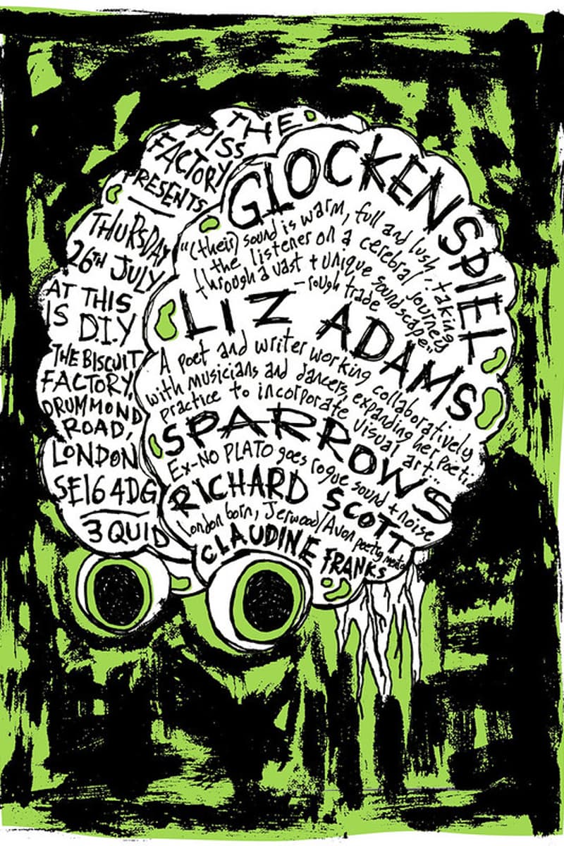 Richard Scott, Liz Adams, Glockenspiel, Claudine Franks, Sparrows - at The Biscuit Factory - London - Jul 26, 2012