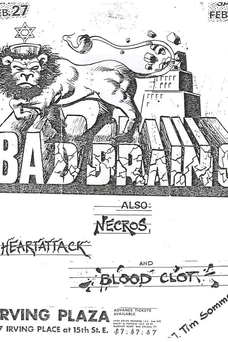 Bad Brains, Blood Clot, Heart Attack, Necros - at Irving Plaza - New York City, NY - Feb 27, 1982
