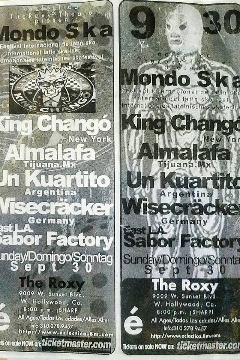 Sabor Factory, Un Kuartito, King Changó, Almalafa, Wisecräcker - at The Roxy Theater - West Hollywood, CA - Sep 30, 2001