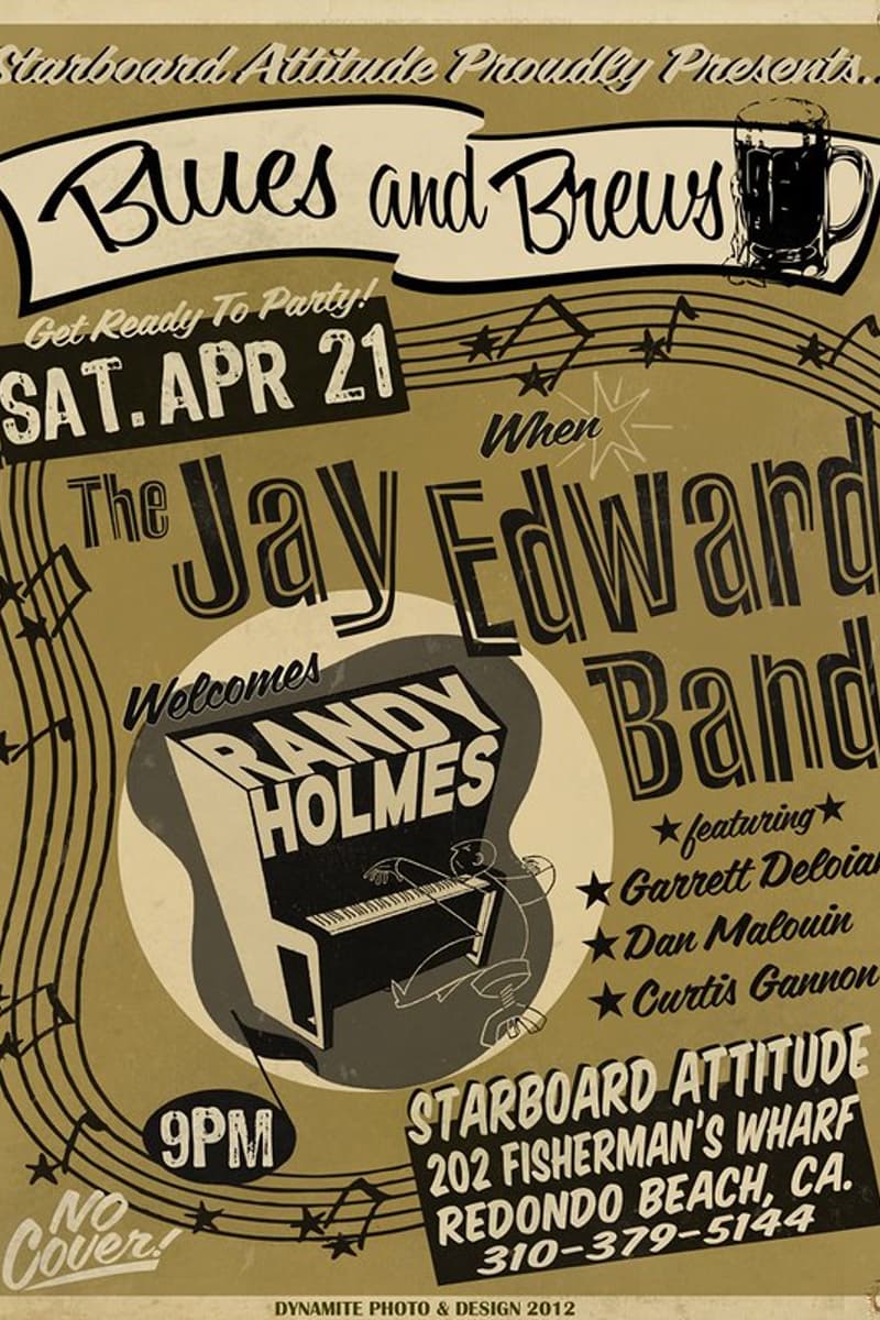 Garrett Deloian, The Jay Edward Band, Randy Holmes, Curtis Gannon, Dan Malouin - at Starboard Attitude - Redondo Beach, CA - Apr 21, 2012