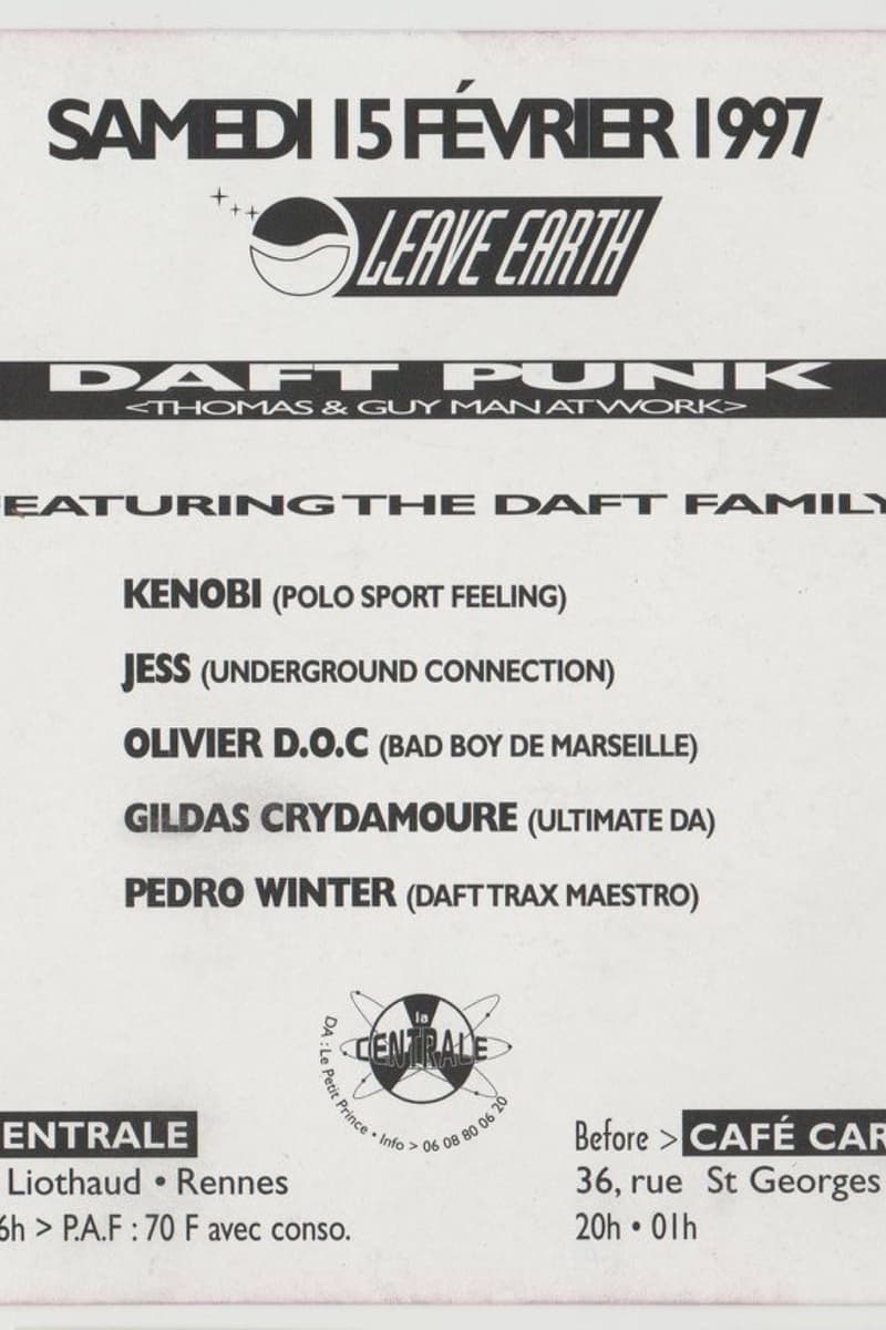 Gildas Crydamoure, Olivier D.O.C, Pedro Winter, Daft Punk, Kenobi - at La Centrale - Rennes - Feb 15, 1997