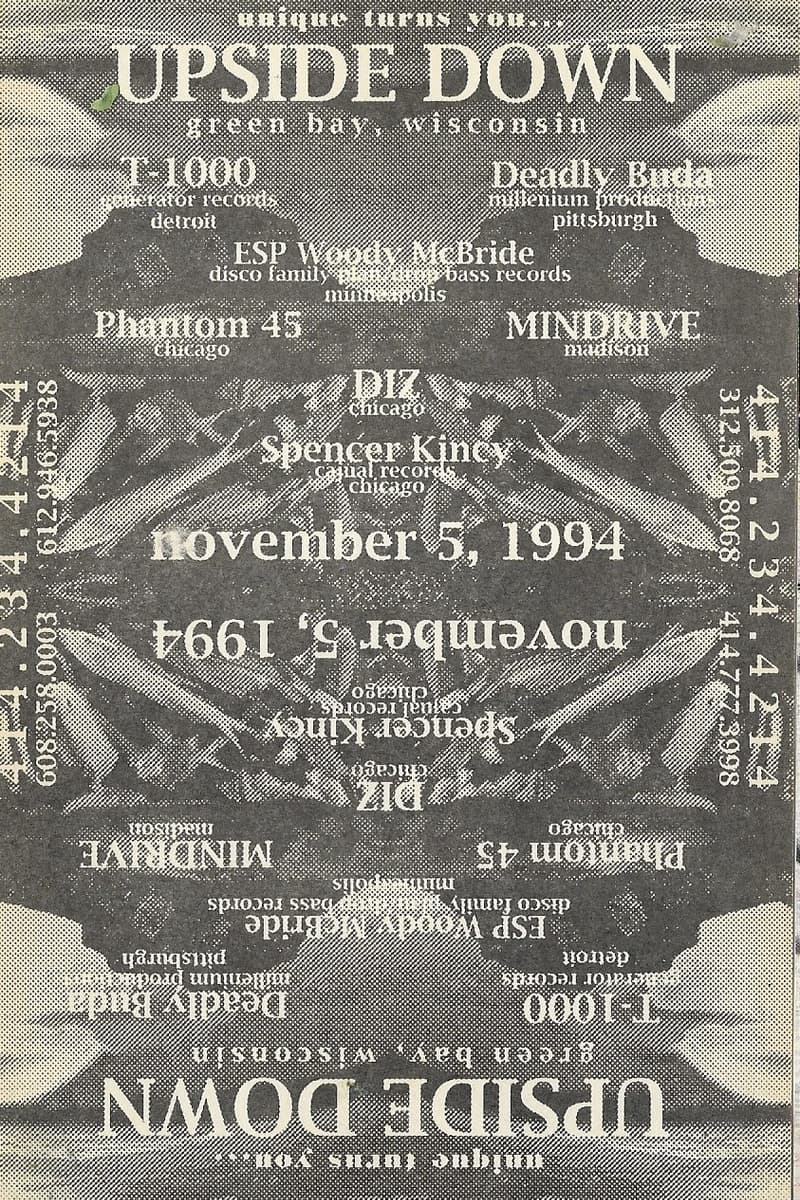 Phantom 45, Diz, T-1000, ESP Woody McBride, Mindrive - at Upside Down - Green Bay, WI - Nov 5, 1994