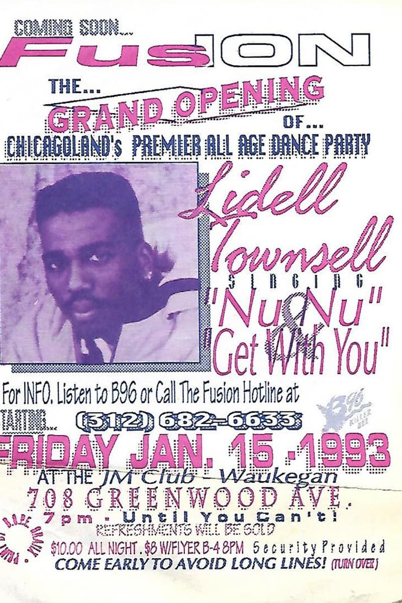 Lidell Townsell - at JM Club - Waukegan, IL - Jan 15, 1993