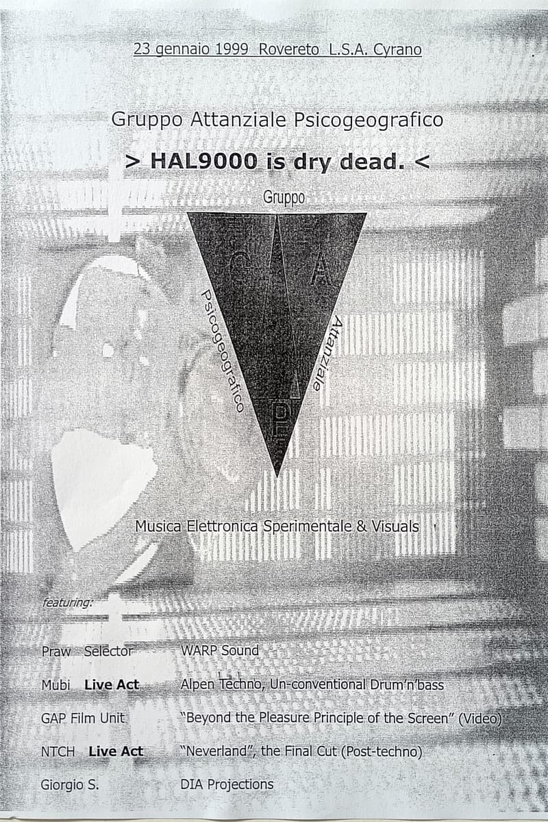 NTCH, GAP Film Unit, Praw, Giorgio S., Mubi - at L.S.A. Cyrano - Rovereto - Jan 23, 1999