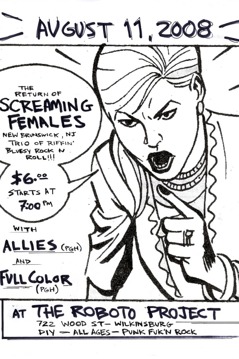 Screaming Females, Full Color, Allies - at The Roboto Project - Wilkinsburg, PA - Aug 11, 2008