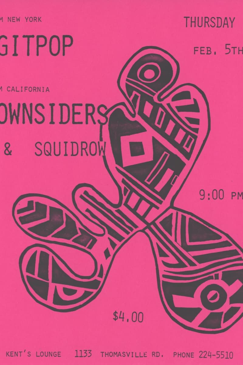 Downsiders, Agitpop, Squidrow - at Kent's Lounge - Tallahassee, FL - Feb 5, 1987
