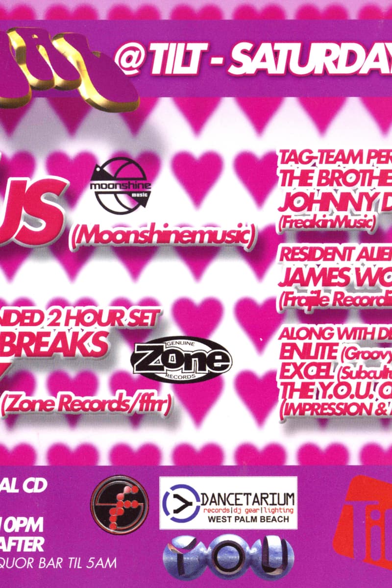 MC Direct, James Wolfe, Datura, Johnny Dangerously, DJ Storm - at Tilt Nightclub - West Palm Beach, FL - Feb 12, 2000