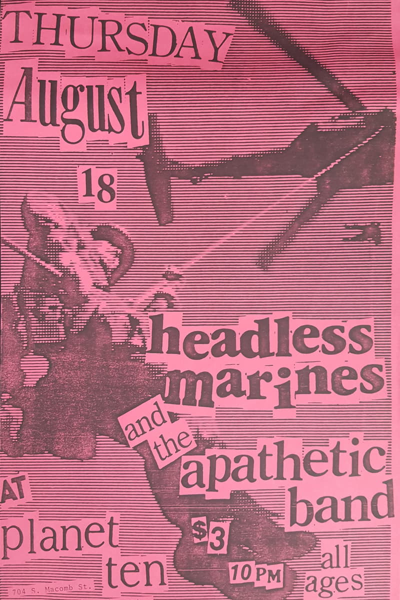 Headless Marines, The Apathetic Band - at Planet Ten - Aug 18, 1988