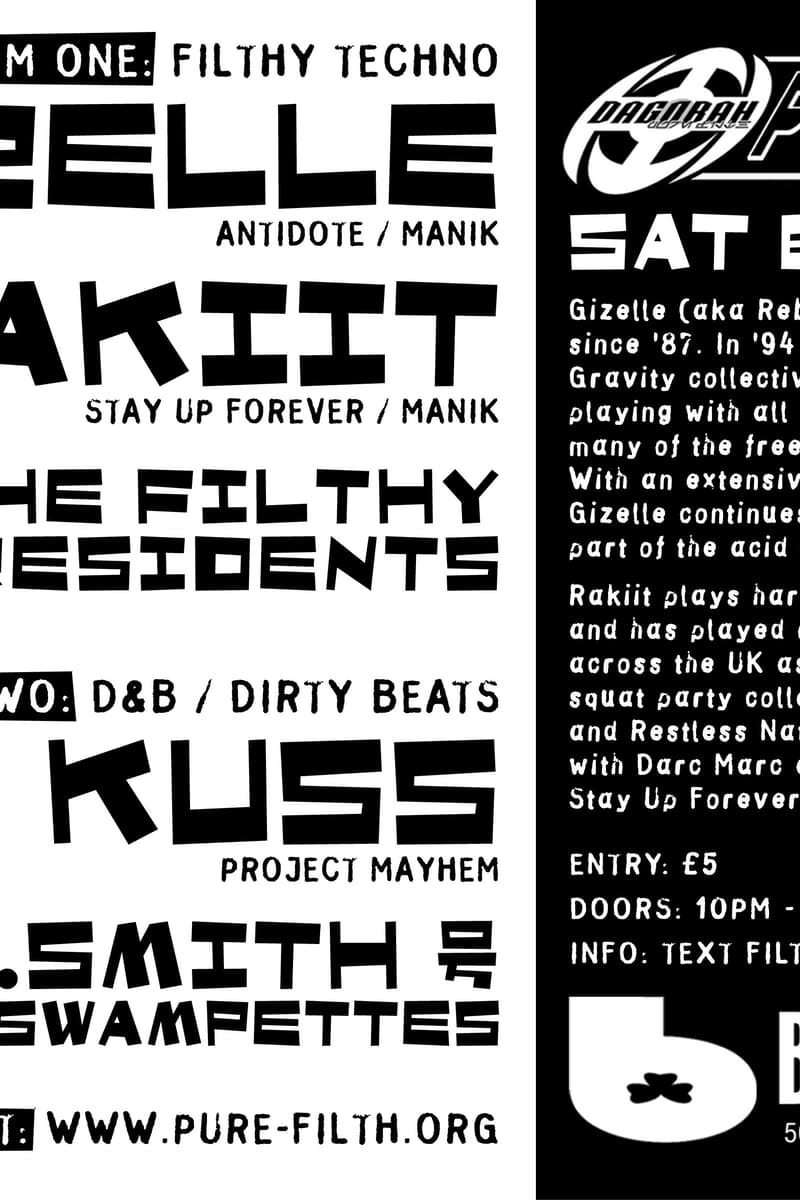 D.J. Smith & The Swampettes, DJ Kuss, Rakiit, The Filthy Residents, Gizelle - at Blueprint - Nottingham - Sep 6, 2003