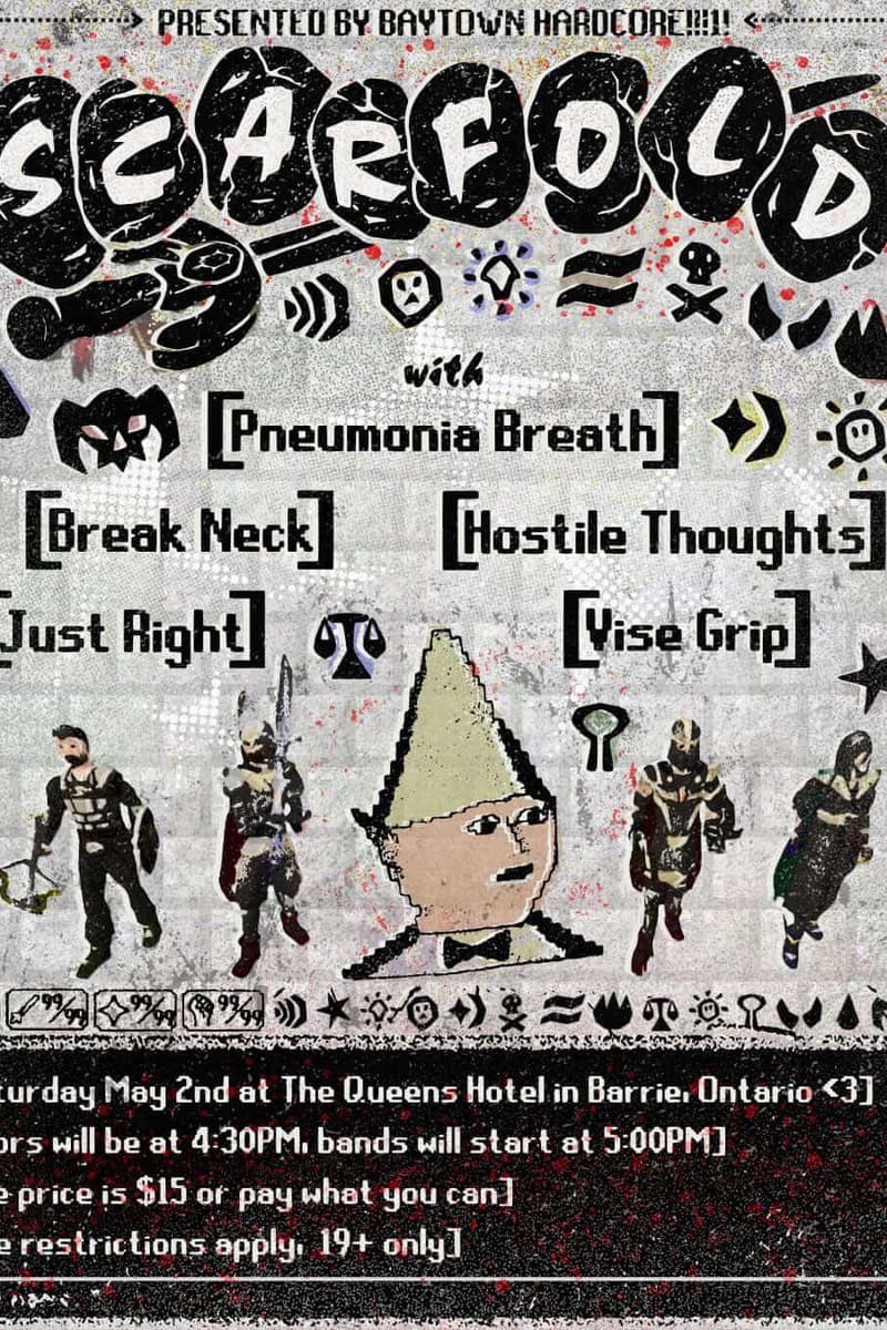 Scarfold, Break Neck, Hostile Thoughts, Vise Grip, Pneumonia Breath - at The Queens Hotel - Barrie, Ontario - May 2, 2025