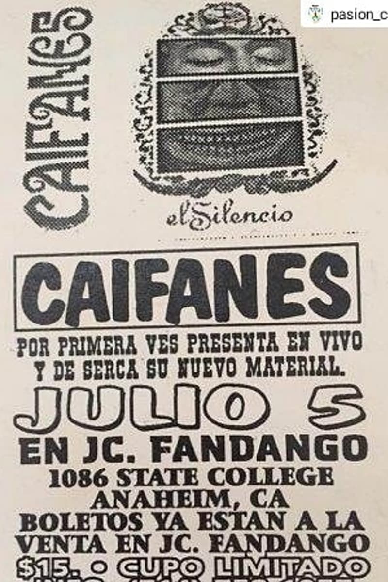 Caifanes - at JC Fandango - Anaheim, CA
