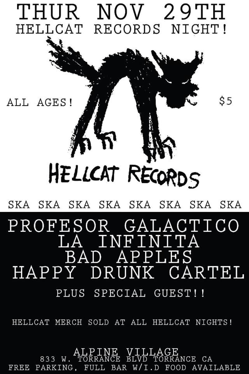 La Infinita, Bad Apples, Profesor Galactico, Happy Drunk Cartel - at Alpine Village - Torrance, CA - Nov 29, 2012