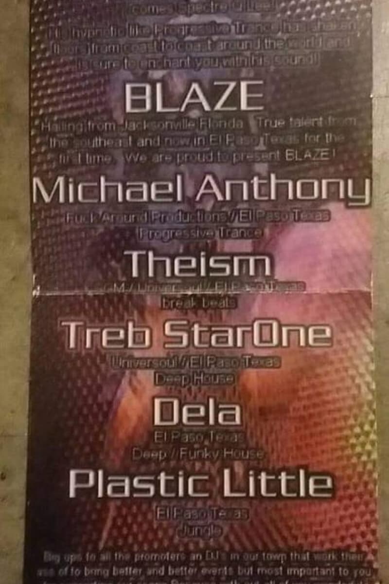Spectre Q Lee, Blaze, Treb StarOne, Dela, Plastic Little - at suBPhonic - El Paso, TX - Mar 10, 2000