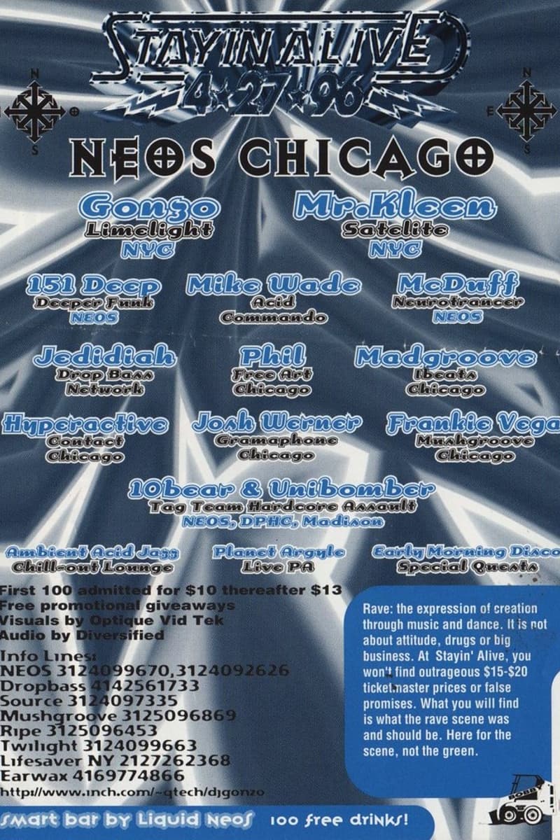 151 Deep, Phil, Frankie Vega, 10bear & Unibomber, Jedidiah - at Neos Chicago - Chicago, IL - Apr 27, 1996