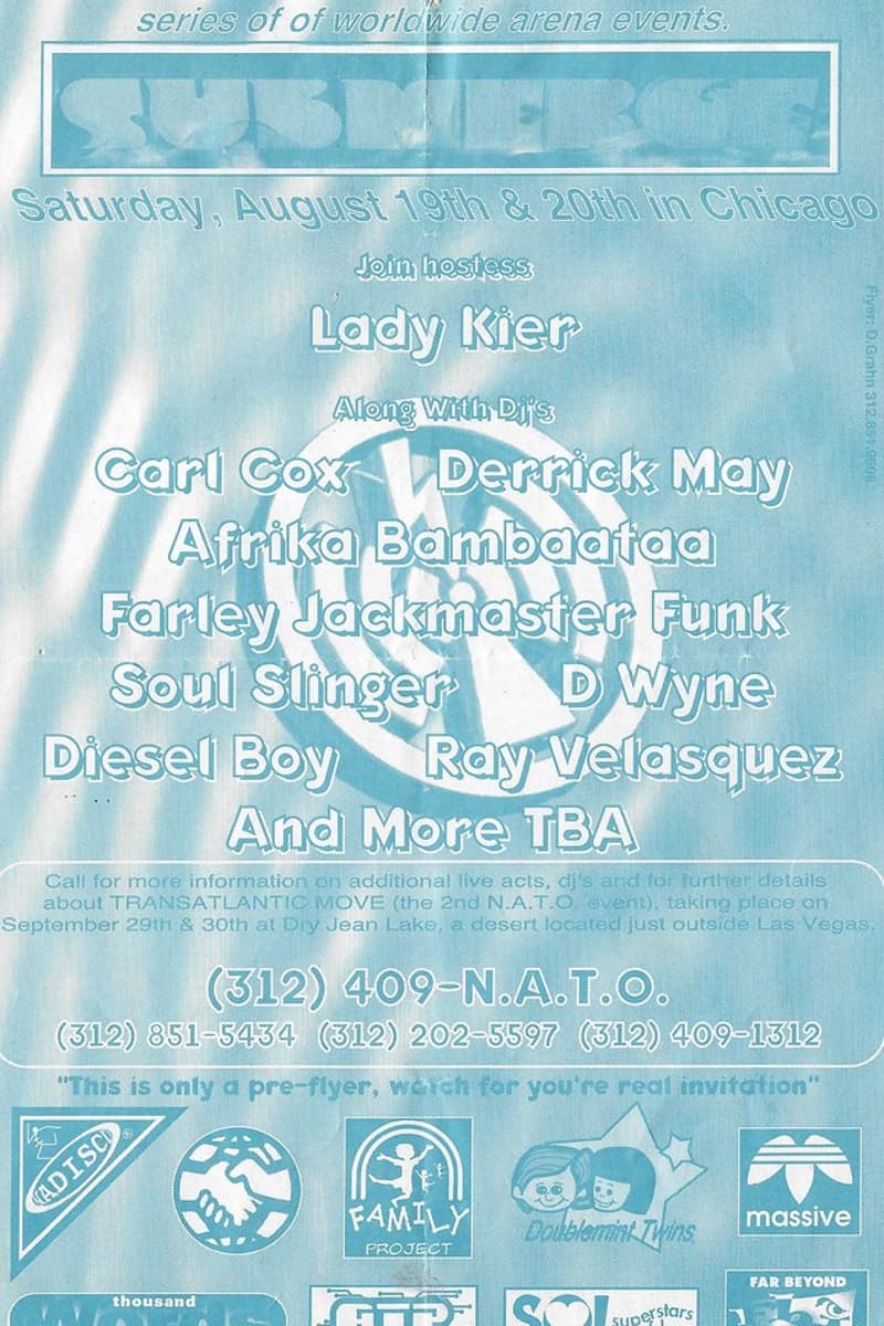 Afrika Bambaataa, Derrick May, Carl Cox, Lady Kier, D Wyne - at Dry Jean Lake - Chicago, IL - Aug 19, 1995