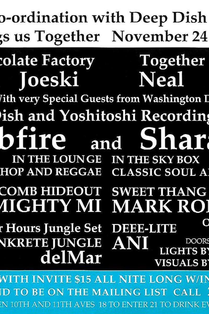 Dubfire, Neal, delMar, ANI, Mark Ronson - at Roxy - New York, NY - Nov 24, 1994