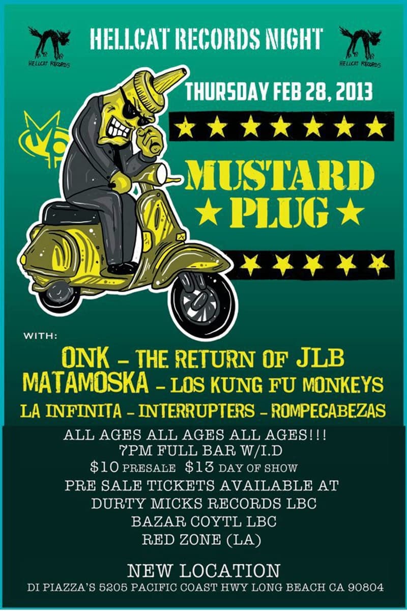 Matamoska, La Infinita, Rompecabezas, Los Kung Fu Monkeys, Interrupters - at Di Piazza's - Long Beach, CA - Feb 28, 2013