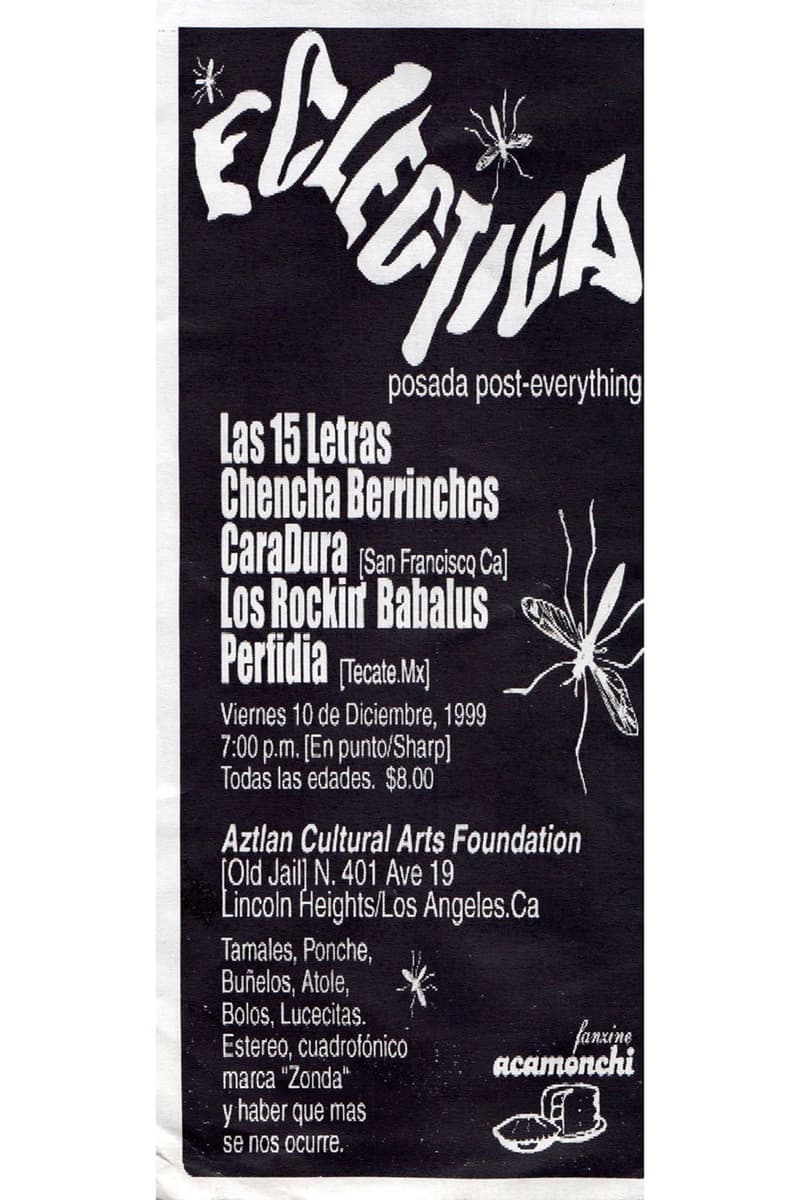 Chencha Berrinches, CaraDura, Los Rockin' Babalus, Las 15 Letras, Perfidia - at Aztlan Cultural Arts Foundation (Old Jail) - Los Angeles / Lincoln Heights, CA - Dec 10, 1999