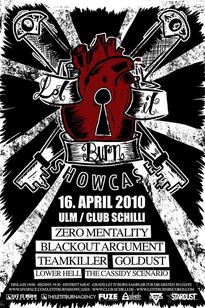Goldust, Lower Hell, Zero Mentality, Teamkiller, Blackout Argument - at Club Schilli - Ulm - Apr 16, 2010