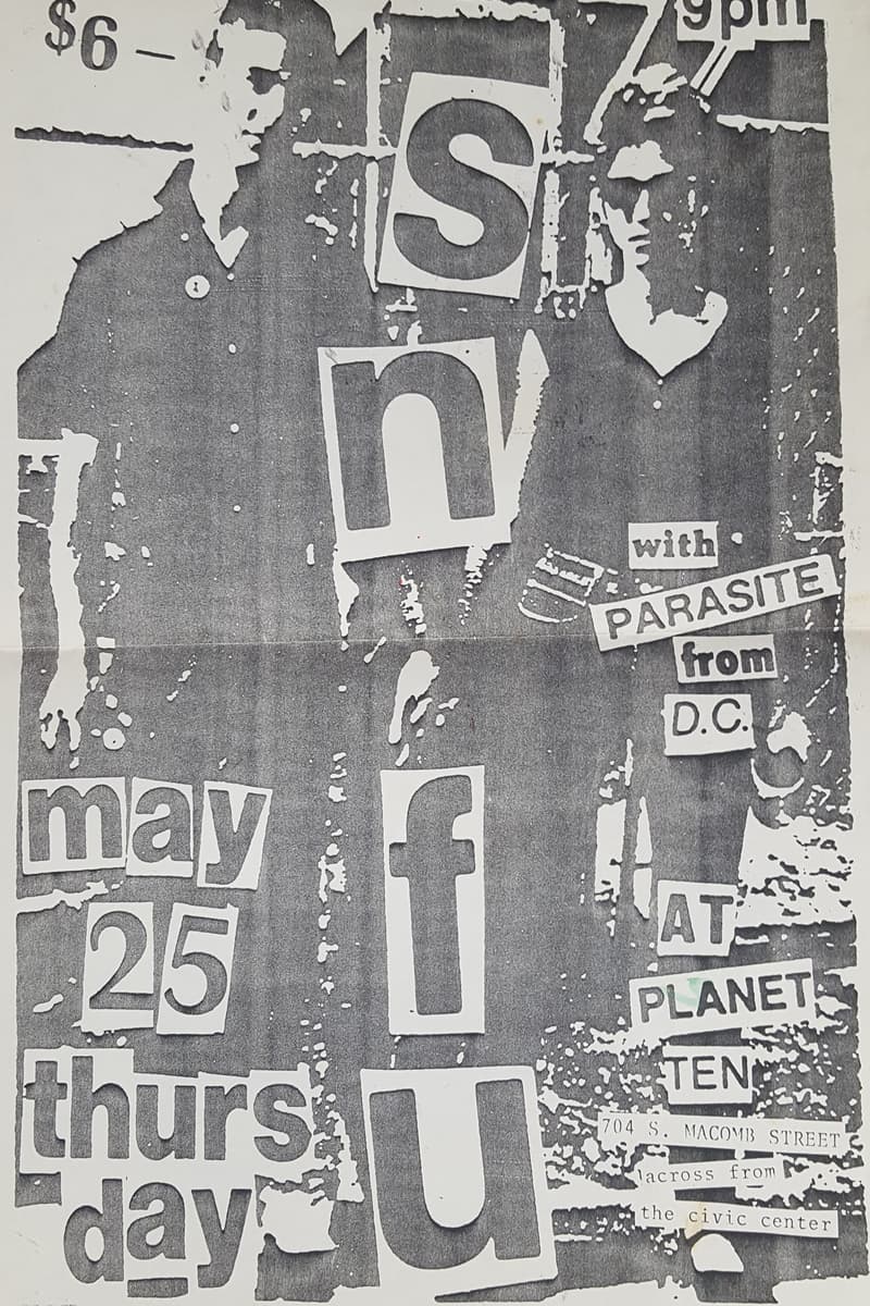 SNFU, Parasite - at Planet Ten - Tallahassee, FL - May 25, 1989