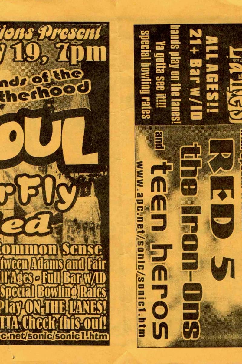 Superfly, Red 5, OOSoul, Common Sense, Jaded - at Kona Lanes - Costa Mesa, CA - Jul 19, 1998