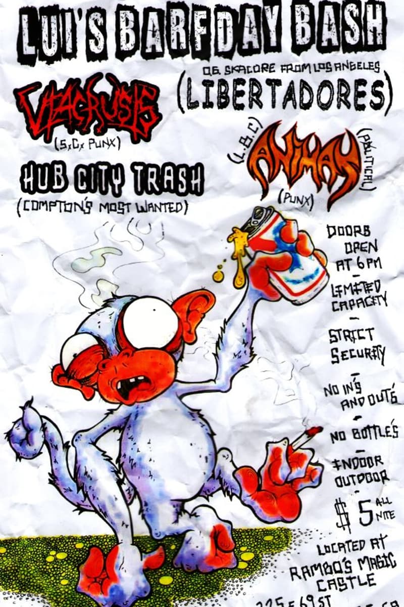 Animay, Libertadores, Hub City Trash, Vitacrusis - at Rambo's Magic Castle - Los Angeles, CA - Aug 4, 2012