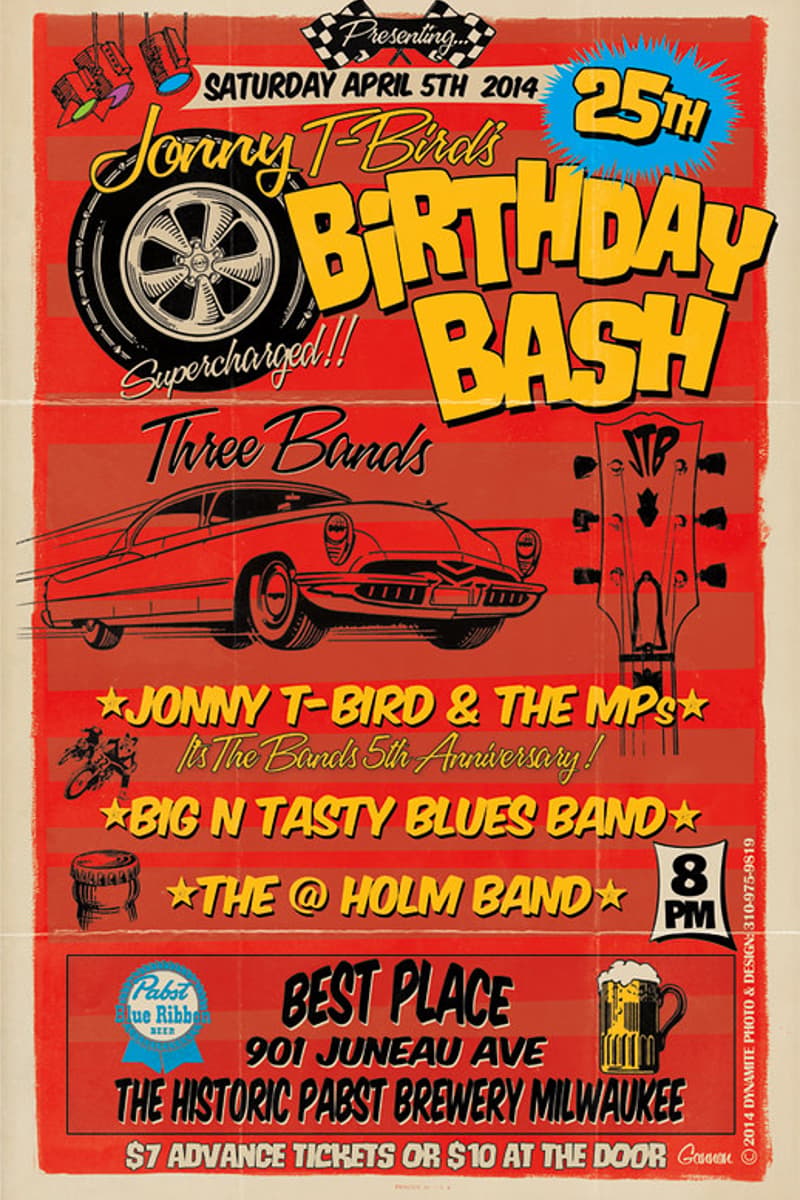 The @ Holm Band, Big N Tasty Blues Band, Jonny T-Bird & The MPs - at Best Place at the Historic Pabst Brewery - Milwaukee, WI - Apr 5, 2014