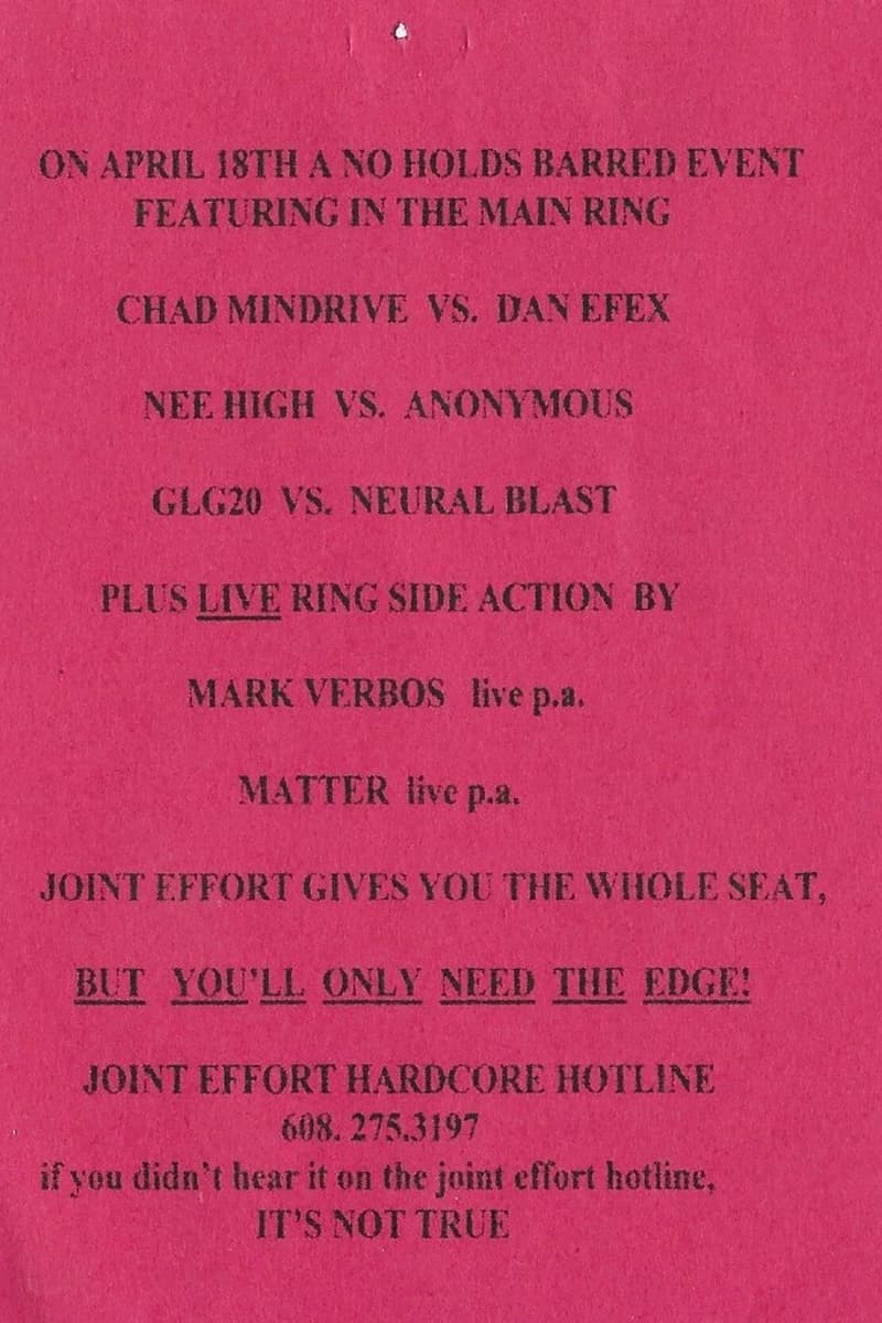 Neural Blast, GLG20, Nee High, Anonymous, Mark Verbos - at Joint Effort - Madison, WI