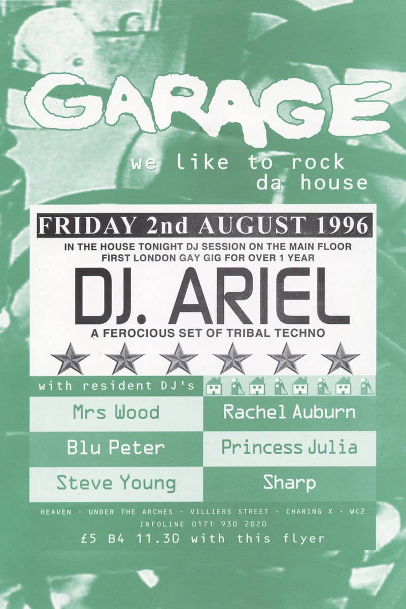 Blu Peter, Mrs Wood, DJ Ariel, Steve Young, Rachel Auburn - at Heaven, Under the Arches - London - Aug 2, 1996