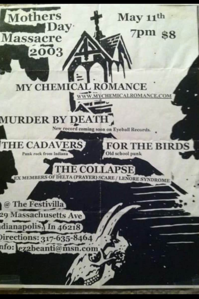 Murder By Death, The Collapse, The Cadavers, My Chemical Romance, For The Birds - at The Festivilla - Indianapolis, IN - May 11, 2003