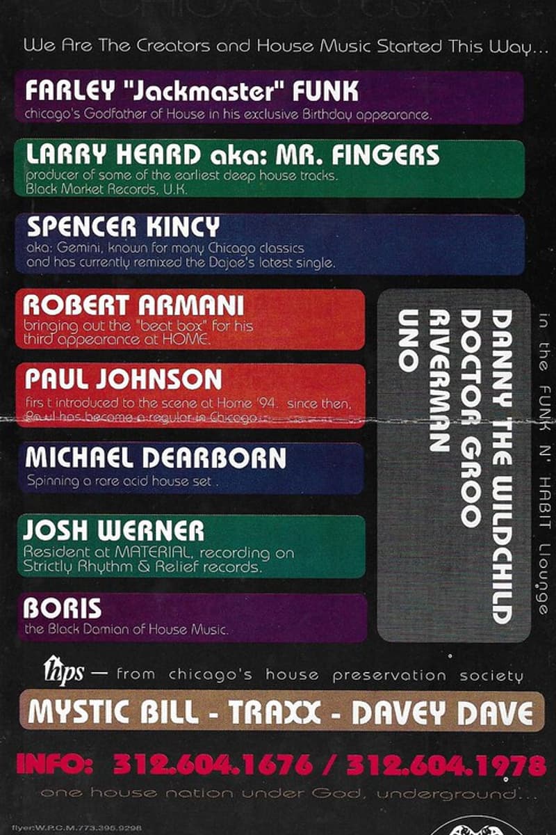Danny The Wildchild, Michael Dearborn, Davey Dave, TRAXX, Paul Johnson - at Home - Chicago, IL - Jan 25, 1997