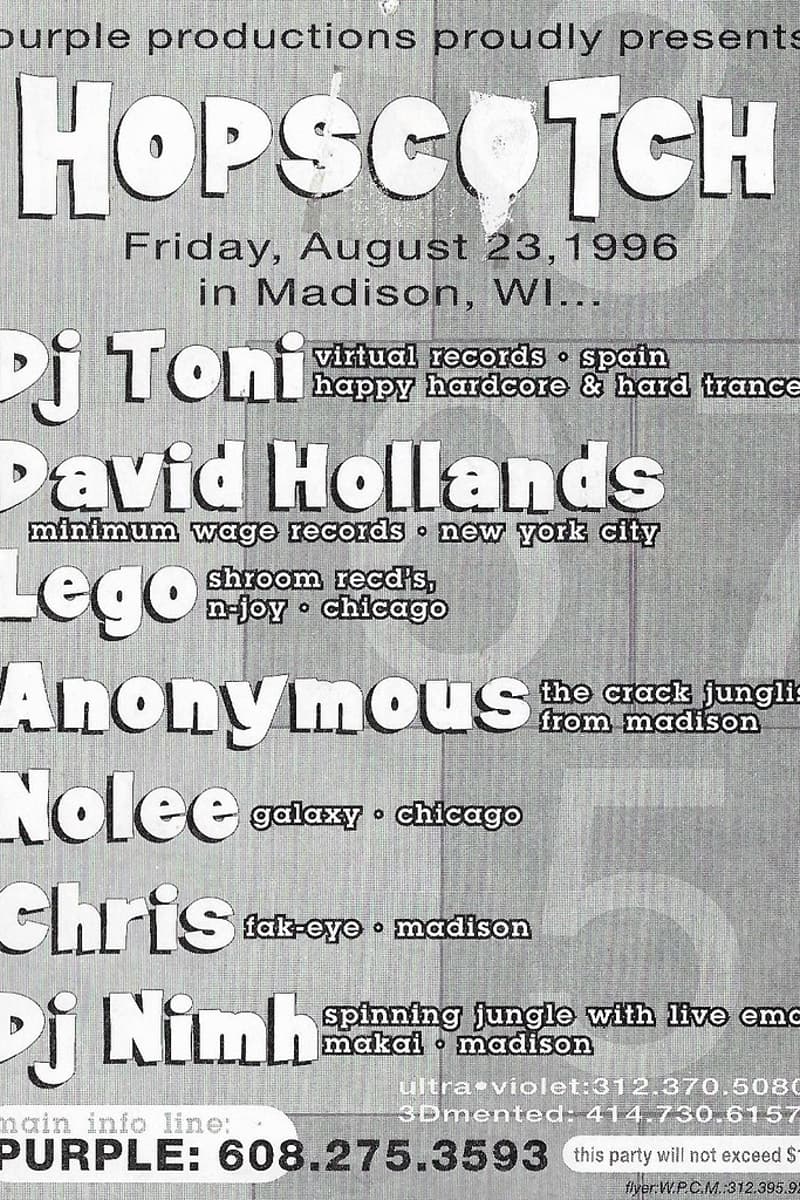 Chris, Lego, David Hollands, DJ Nimh, Nolee - Madison, WI - Aug 23, 1996