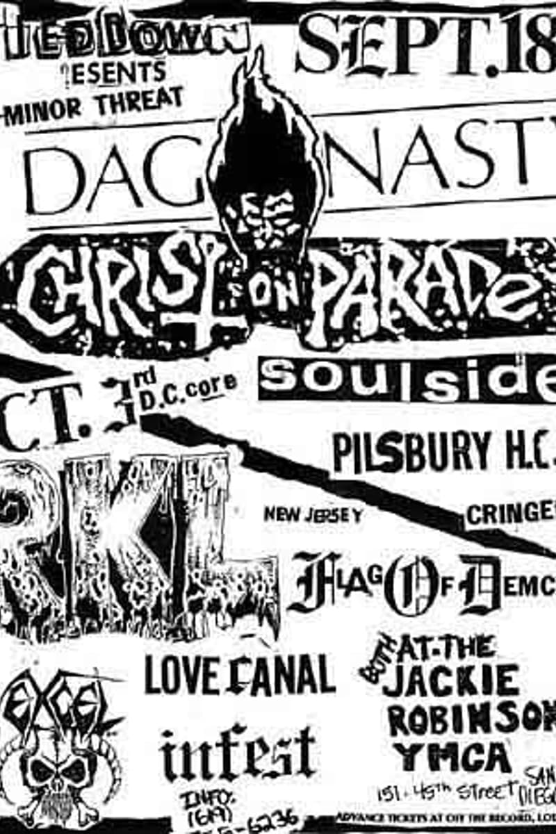Dag Nasty, Flag of Democracy, Love Canal, Pilsbury H.C., X-Minor Threat - at Jackie Robinson YMCA - San Diego, CA