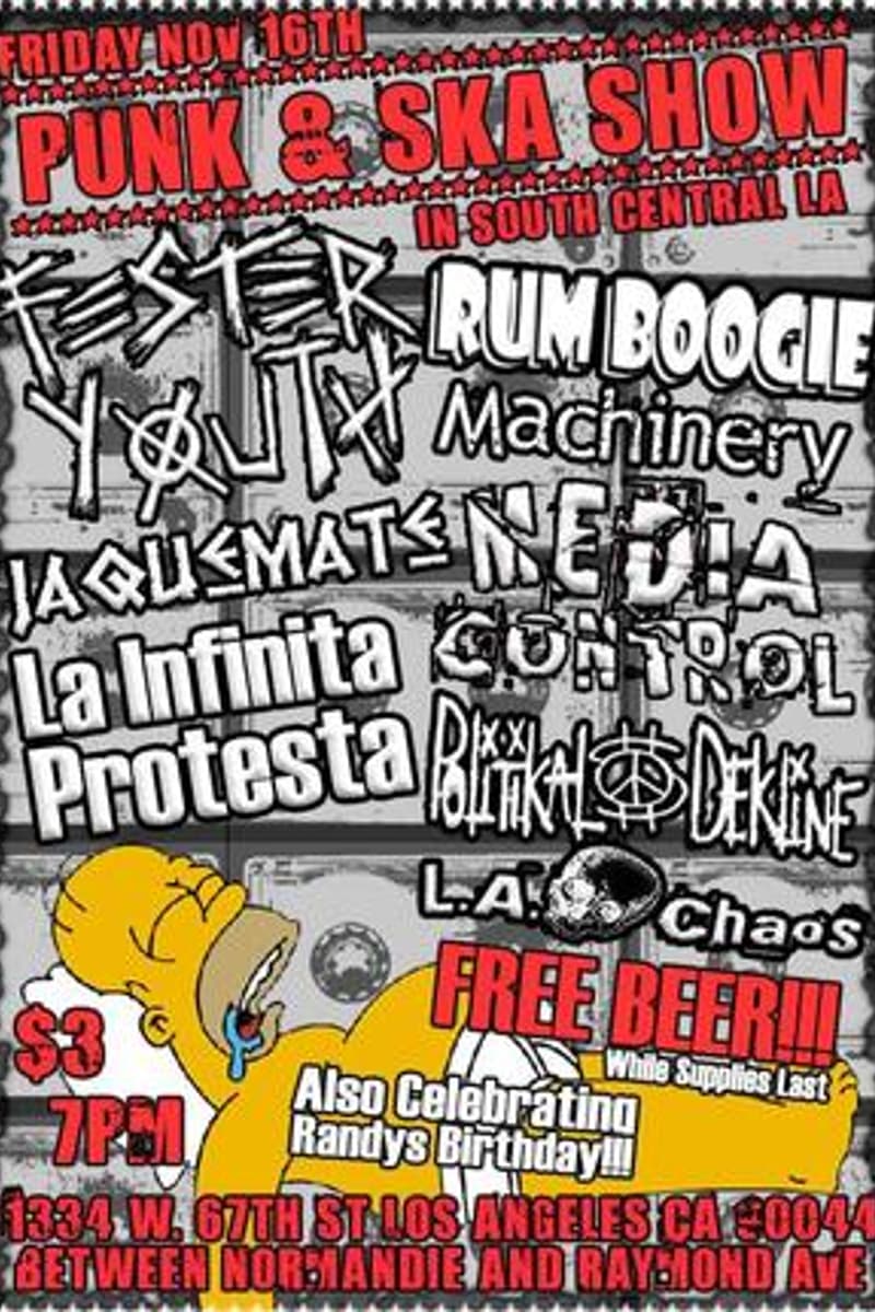 Rum Boogie, La Infinita Protesta, Jaquemate, Machinery, Control - Los Angeles, CA - Nov 16, 2012