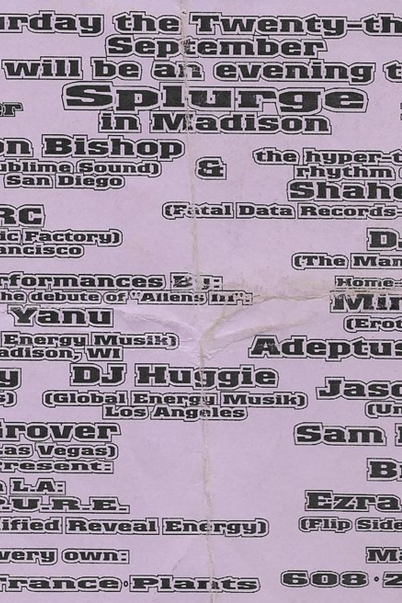 DJ Huggie, Grover, YANU, Jon Bishop, P.U.R.E. - Madison, WI - Sep 23, 1995