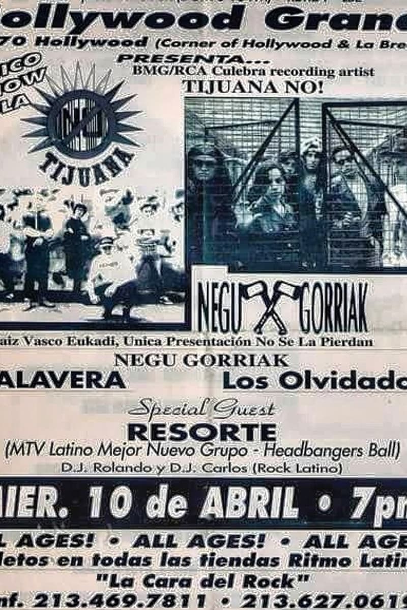 Calavera, D.J. Rolando, Resorte, D.J. Carlos, Negu Gorriak - at Hollywood Grand - Hollywood, CA - Apr 10, 1996
