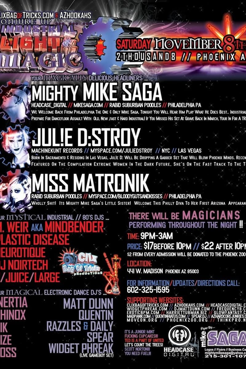 Matt Dunn, CIK, Razzles & Daily, DJ Noirtech, Widget Phreak - Phoenix, AZ - Nov 8, 2008