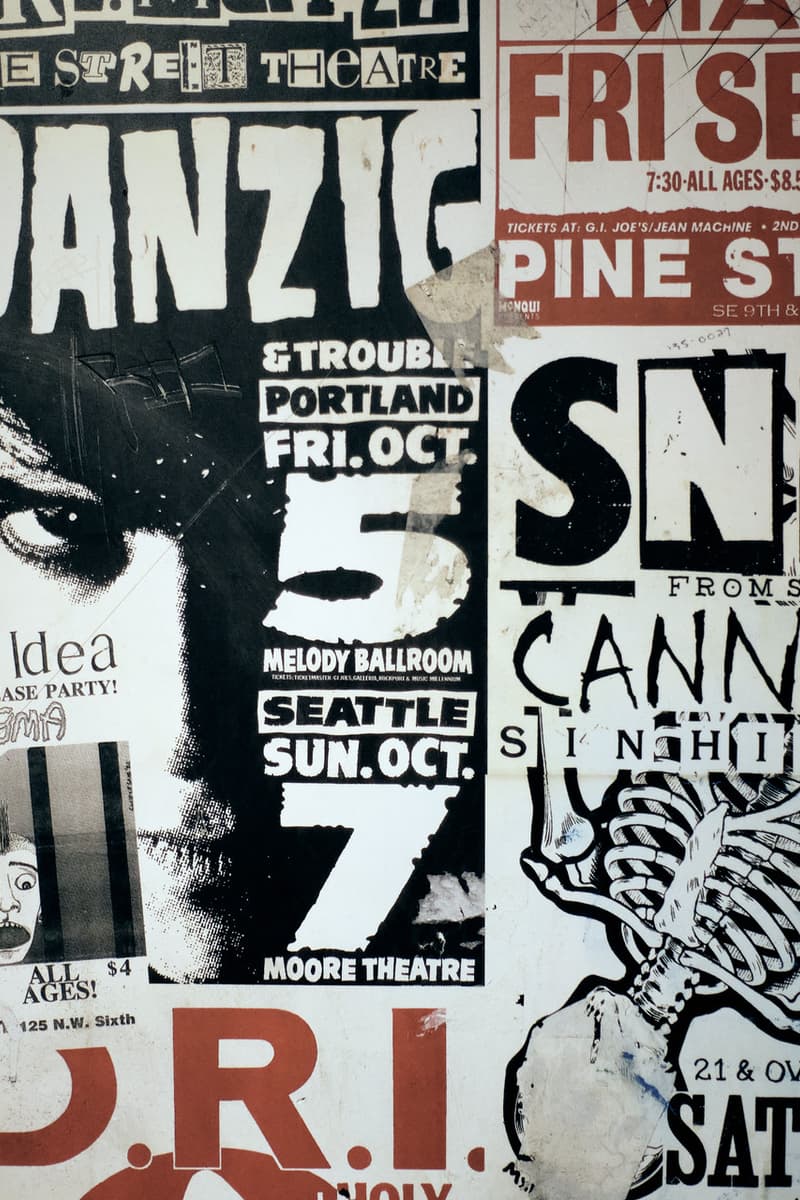 SNFU, Trouble, D.R.I., Poison Idea, MACE - at Multiple venues visible: Pine Street Theatre, Melody Ballroom, Moore Theatre, Satyricon - Portland, Seattle, OR, WA