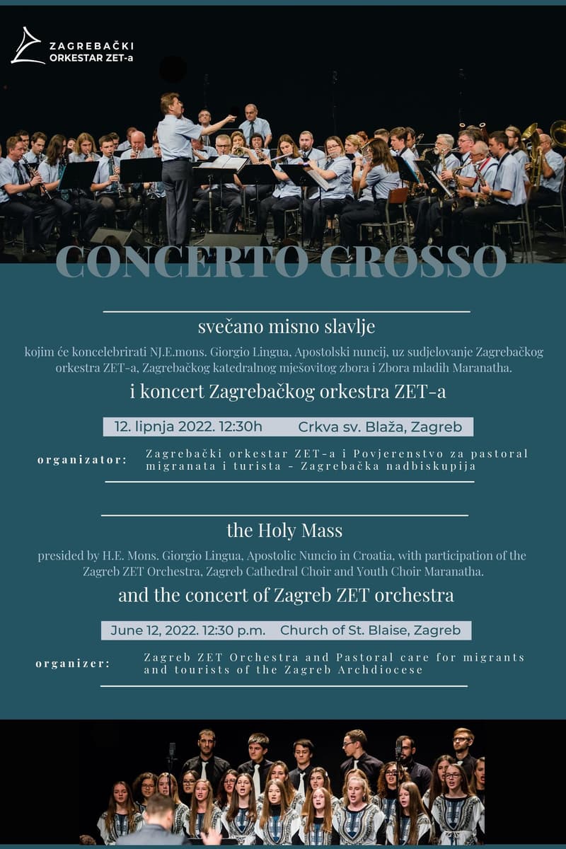Zagrebački orkestar ZET-a (Zagreb ZET Orchestra), Zagrebački katedralni mješoviti zbor (Zagreb Cathedral Choir), Zbor mladih Maranatha (Youth Choir Maranatha) - at Crkva sv. Blaža / Church of St. Blaise - Zagreb - Jun 12, 2022