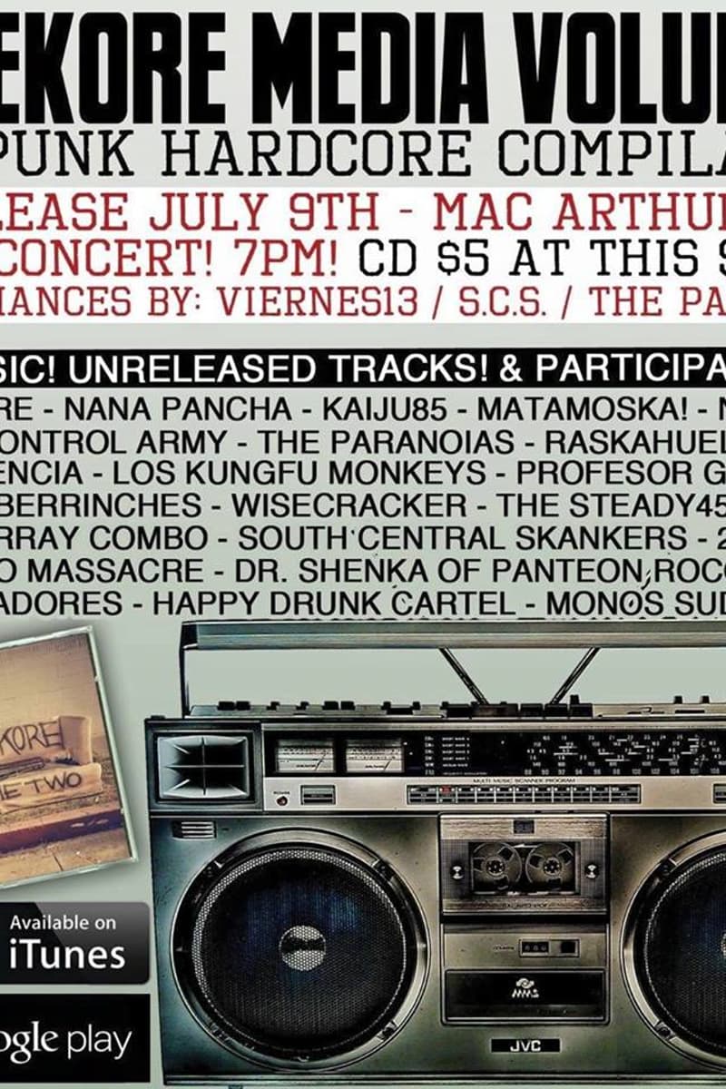 The Paranoias, Dub 8, Chencha Berrinches, Los Kungfu Monkeys, S.C.S. - Los Angeles, CA