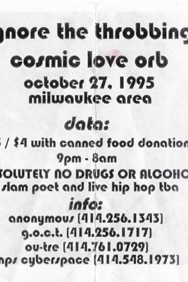 dale, Al Dente, nimh, YANU, karma 1 - at cosmic love orb - milwaukee, WI - Oct 27, 1995