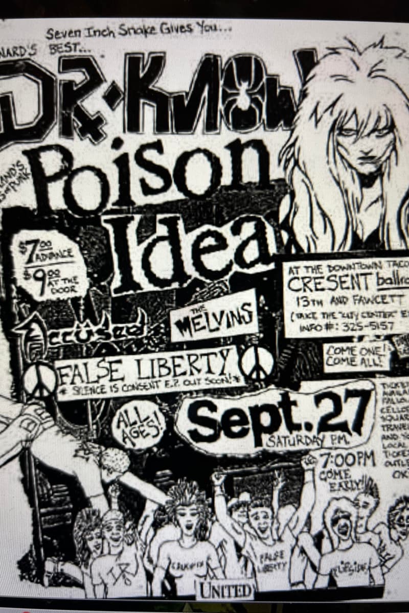 The Accused, The Melvins, Dr. Know, False Liberty, Poison Idea - at Cresent Ballroom - Tacoma, WA