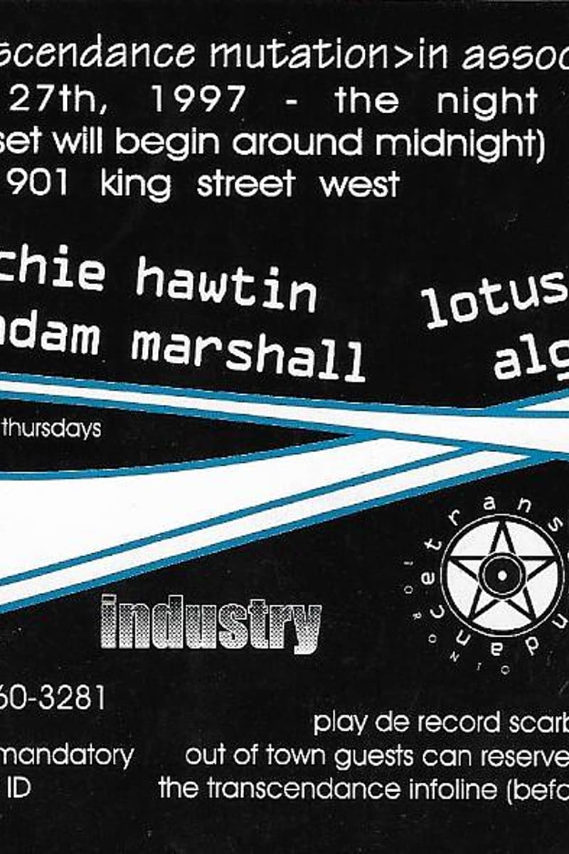 Adam Marshall, Algorhythm, Richie Hawtin, Lotus - at Industry - Toronto, Ontario - Mar 27, 1997