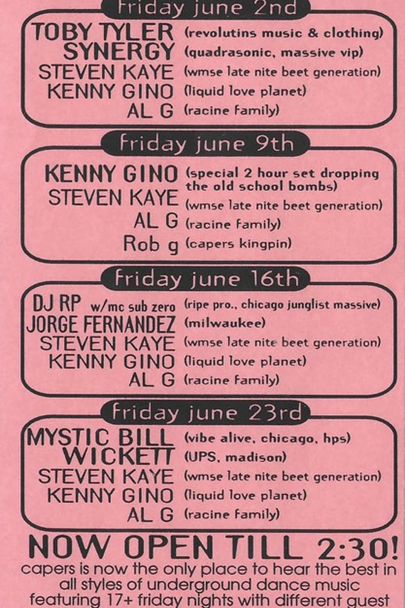 Wickett, al g, Jorge Fernandez, Steven Kaye, Synergy - at Capers - Kenosha, WI
