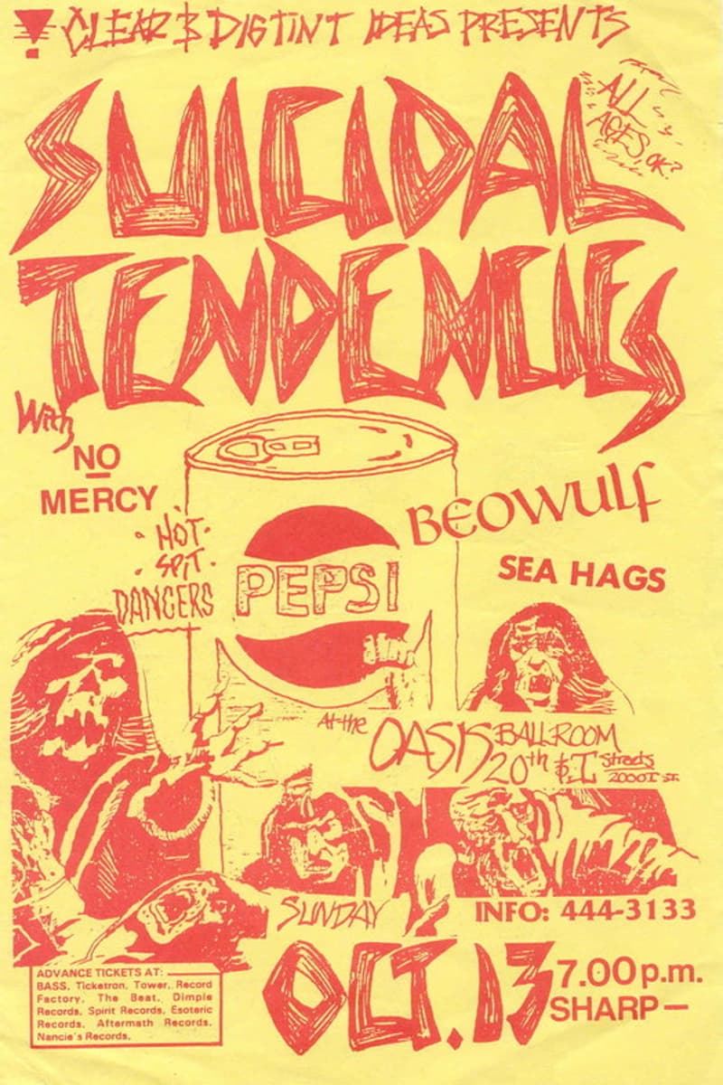 Sea Hags, Suicidal Tendencies, Beowulf, Hot Spit Dancers, No Mercy - at Oasis Ballroom