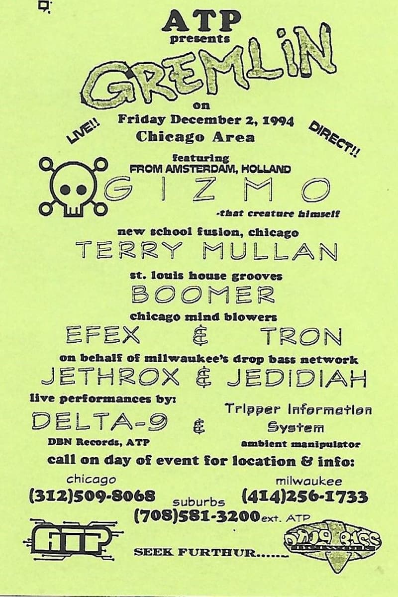 Terry Mullan, Delta-9, Tron, Jedidiah, Efex - Chicago, IL - Dec 2, 1994