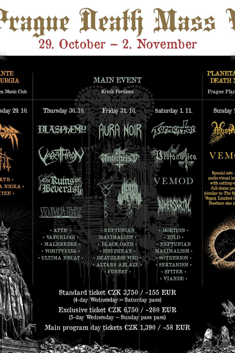 Hild, Blasphemy, Mortuus, Mysticum, Malhebre - Prague - Oct 29, 2025