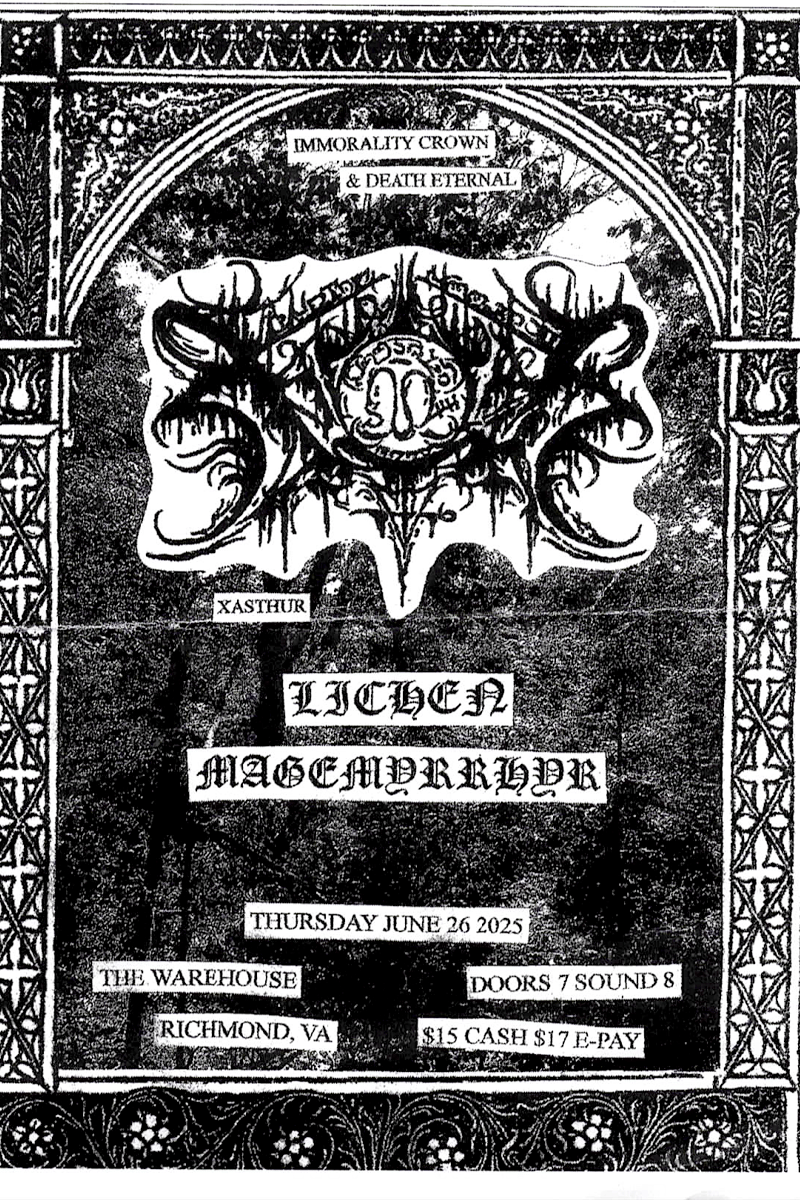 Xasthur, Magemyrrhyr, Lichen - at The Warehouse - Richmond, VA - Jun 26, 2025