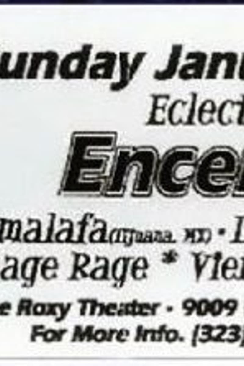 Encendedor, Las 15 Letras, Viernes 13, La Resistencia, Almalafa - at The Roxy Theater - West Hollywood, CA - Jan 21, 2001